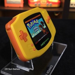 Yellow Game Boy Advance GBA iPS V5 LCD USB-C 1800 mAh Rechargeable Battery