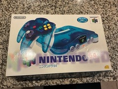 Nintendo 64 Clear BLUE Console N64 Japan Version (Extra Controller And Games)