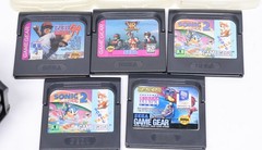 Sega Game Gear Lot Of 6 Games And Carry Carrying Case Sonic 2 VR Troopers Wide