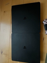 3x PS4 Slim 500GB Bundle – 2 Black + 1 COD WWII Camo Green Ltd Ed + 2 Controller
