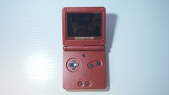 Metallic Flame Red Nintendo Game Boy Advance SP GBA SP System with IPS Screen