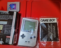 Nintendo Game Boy Pocket Silver MGB-001 Original BOX, Tetris Game Gameboy