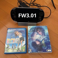 PS Vita PCH-1100 Black OLED FW3.01 16GB + FFX/X-2 & Minna no Golf 6