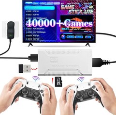 Plug & Play Retro Game Stick: 40,000+ Classics, 4K HDMI & Wireless Controllers