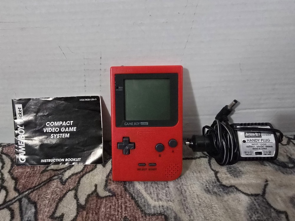 Nintendo Game Boy Pocket Red Console Handheld System Tested OEM MGB-001