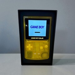 Custom Nintendo Game Boy Color IPS | Clear Yellow Shell + Lemon Resin Buttons
