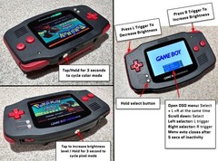 Nintendo Game Boy Advance GBA V5 IPS LCD GLOW TEAL USB-C Rechargeable Battery