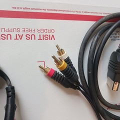 Orig Microsoft Xbox Console Power Cord and Video Cable,OEM Tested Working