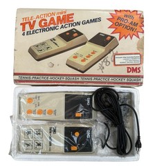 1977 NEW Vintage Tele-Action Mini TV Game 4 Electronic Action Tennis Hockey NIB