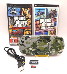 Sony PSP-3000 Metal Gear Solid Peace Walker Camo Japan + GTA Games Bundle JAPAN
