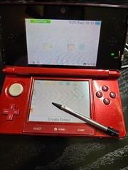 Flame Red Nintendo 3DS w/ Stylus + Charger – Authentic NTSC U.S. Region