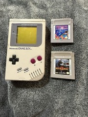Original Nintendo Game Boy DMG-01 Console Working w/ Tetris & Mortal Kombat 2