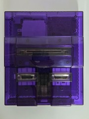 Custom Super Nintendo Transparent Purple/Smoke UPGRADED Triad Power Suppy