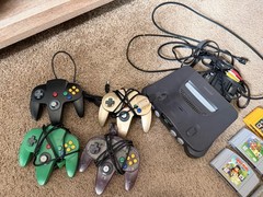 Nintendo 64 With Power Cord Controllers And Games