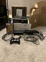 Microsoft Xbox 360 S 4GB Kinect Bundle (1439/1414) In Box With Game Tested