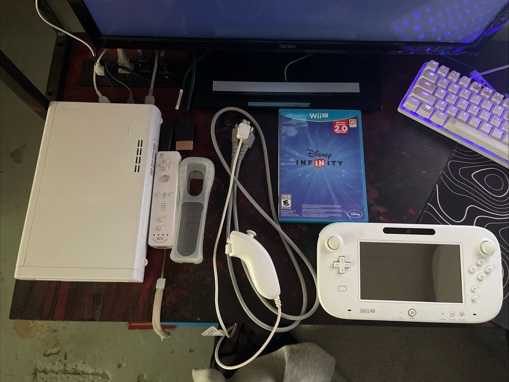 Nintendo Wii U (8 GB, WUP-001) White Console – w/ Gamepad, Tested & Customized