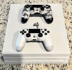 Sony PlayStation 4 PS4 White Home Console w/ 2 Controllers (White, White Camo)