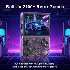 Retro Handheld Game Console with 2100+ Built-In Games, 64GB TF Card, 3.5-Inch IP