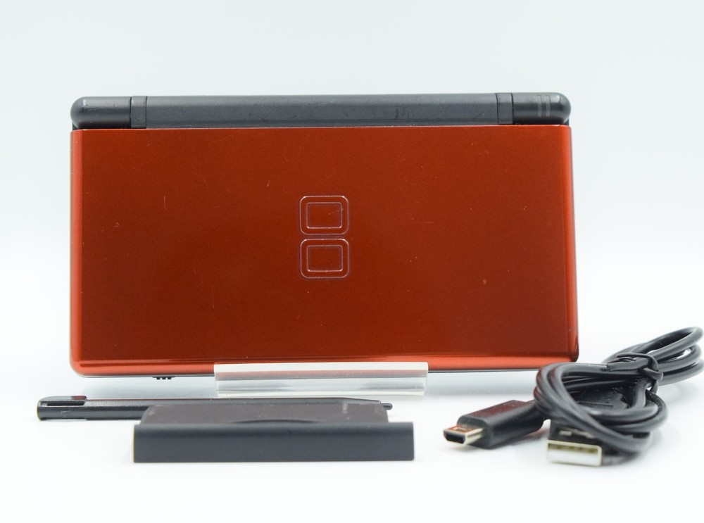 Nintendo DS Lite Crimson Black Console Tested Working Region Free Japan