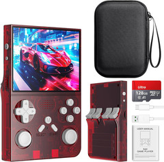 R40 Retro Handheld Game Console with Storage Case – Open Source System,3.5″ IPS