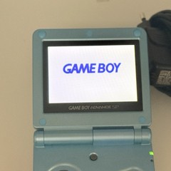 NINTENDO GAME BOY ADVANCE SP AGS 101!! SURF BLUE – 100% ORIGINAL – NEW BATTERY