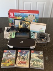 Nintendo Switch Animal Crossing Edition Bundle Zelda Games Controller V2 HAC-001
