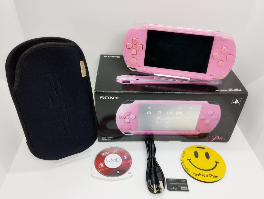 PSP 1000 Sony Blossom Pink w/Charger PlayStation Japan Tested [Region Free]