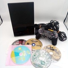 PlayStation 2 PS2 Slim Black Console & 5 Games SCPH-90000 Japanese