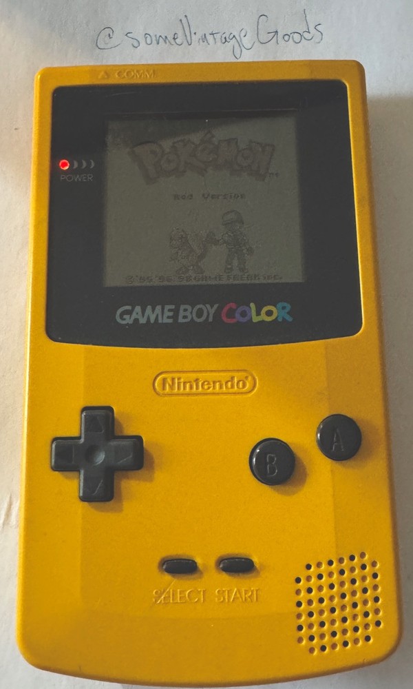 Nintendo Game Boy Color ONE OWNER Tested Working Authentic (Dandelion Yellow)