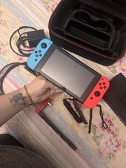 Nintendo Switch Neon Red/Blue , Joy-Con charging dock , all in photo included.