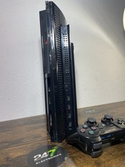 Sony PlayStation 3 PS3 Backwards Compatible 80GB Black w/ Controller FOR PARTS