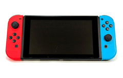 Nintendo Switch v1 Console Gaming System HAC-001 w/ Neon Red/Blue Joy-Cons