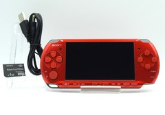 Sony PSP 3000 Radiant Red Console Tested Working Excellent Region Free Japan