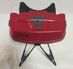 Nintendo Virtual Boy VB Console VUE-S-RA with 4 Games Tested