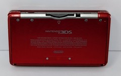 Nintendo 3DS Flame Red Handheld System Bundle w/ Charger – Screen Dent – Tested!