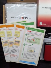 Nintendo 3DS XL Red Black Handheld Console CIB Matching Serials US