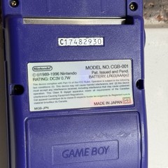 Nintendo Game Boy Color Grape Purple (CGB-001) Tested Working OEM