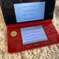Nintendo 3DS Flame Red Handheld Console System CTR-001 READ