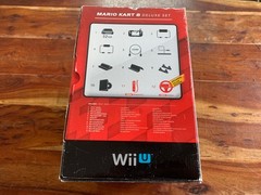 Nintendo Wii U Mario Kart 8 Deluxe Set 32GB Console w/ Mario Wheel Wiimote Rare!
