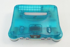 Nintendo 64 Clear Blue Console FREE Shipping NUS-001 Tested System -NTSC-J- 1797