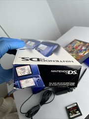Nintendo DS NTR-001 w Box Charger Mario Party Yoshi’s Island & More TESTED/WORKS