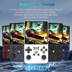 R36MAX Gaming Console, 4-inch HD IPS Screen Handheld Game Consoles with 4000m…