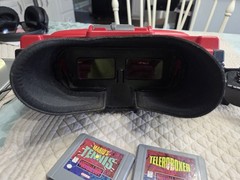 Nintendo Virtual Boy Console Stand Controller Wario Panic Bomber -WORKS READ