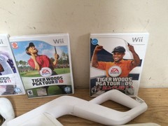 Nintendo Wii RVL-001 Game System Bundle w/Games, & Lots of Accessories Golf