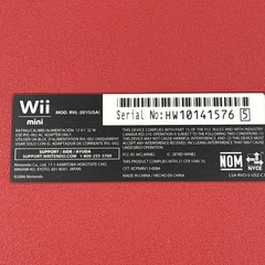 Nintendo Red Wii Mini W/Hookups, 1 Controller, Nunchuck, Sensor & 3 Games Tested