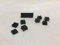 Full Rubber Feet / Plastic Screws Cap Kit For PS3 Slim – Black 9 Pieces