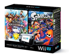Nintendo Wii U Console Super Smash Bros Splatoon Splat Deluxe Set. LikeBrandNew.