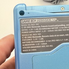 NINTENDO GAME BOY ADVANCE SP AGS 101!! SURF BLUE – 100% ORIGINAL – NEW BATTERY