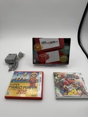 Nintendo 3DS XL Launch Edition Handheld Red Complete! Tested! Games!!