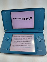 Nintendo DSi XL Blue Handheld System w/ Carrying Case & Yellow Stylus